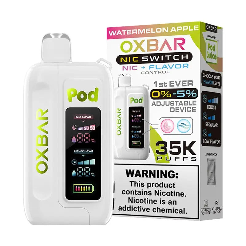 Pod Juice x OXBAR Flavor & Nic 35K - Watermelon Apple 