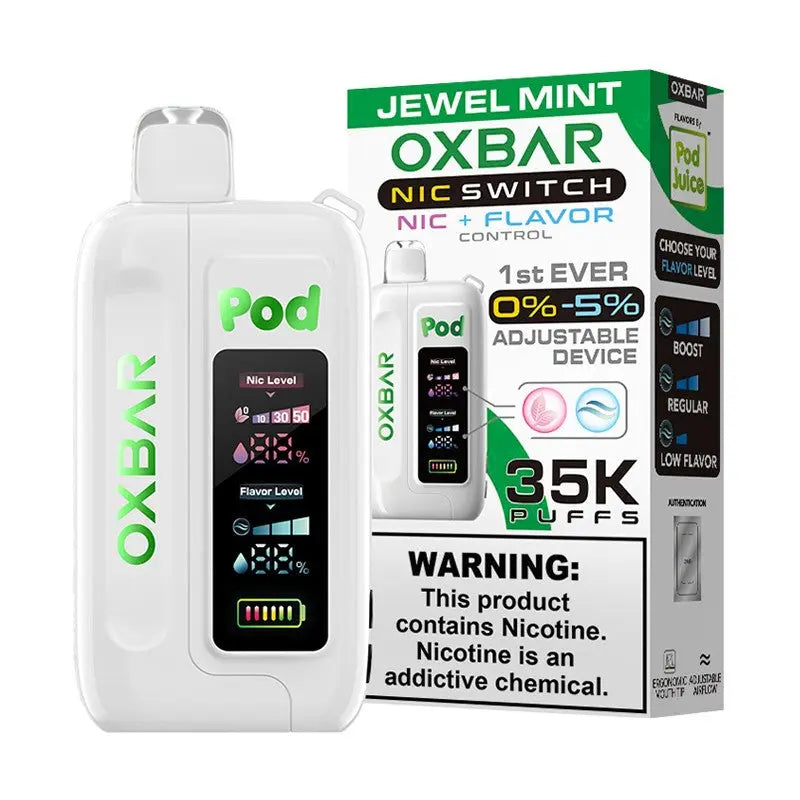 Pod Juice x OXBAR Flavor & Nic 35K - Jewel Mint 