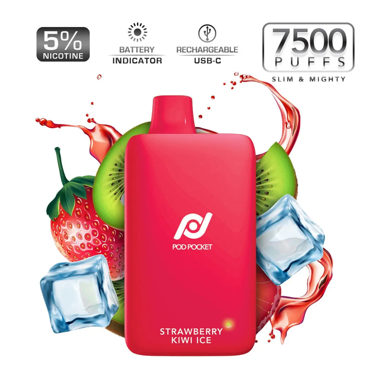 Pod Pocket 7500 Disposable Vape 5% Rechargeable 650mAh 10ML - Alternative pods | Online Vape & Smoke Shop