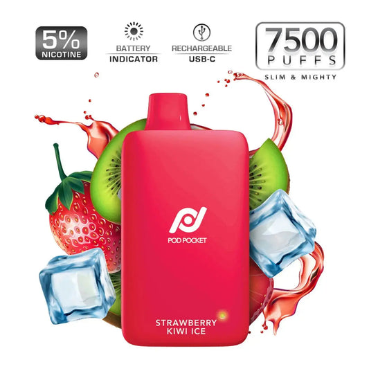 Pod Pocket 7500 Disposable Vape 5% Rechargeable 650mAh 10ML - Alternative pods | Online Vape & Smoke Shop