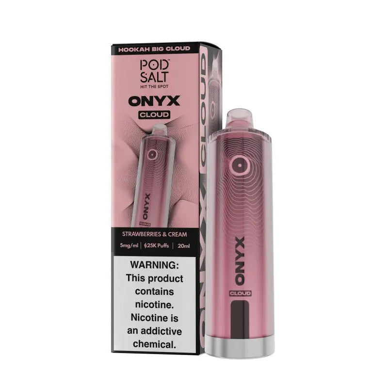 PodSalt Onyx Cloud 25K Disposable - Strawberry & Cream 