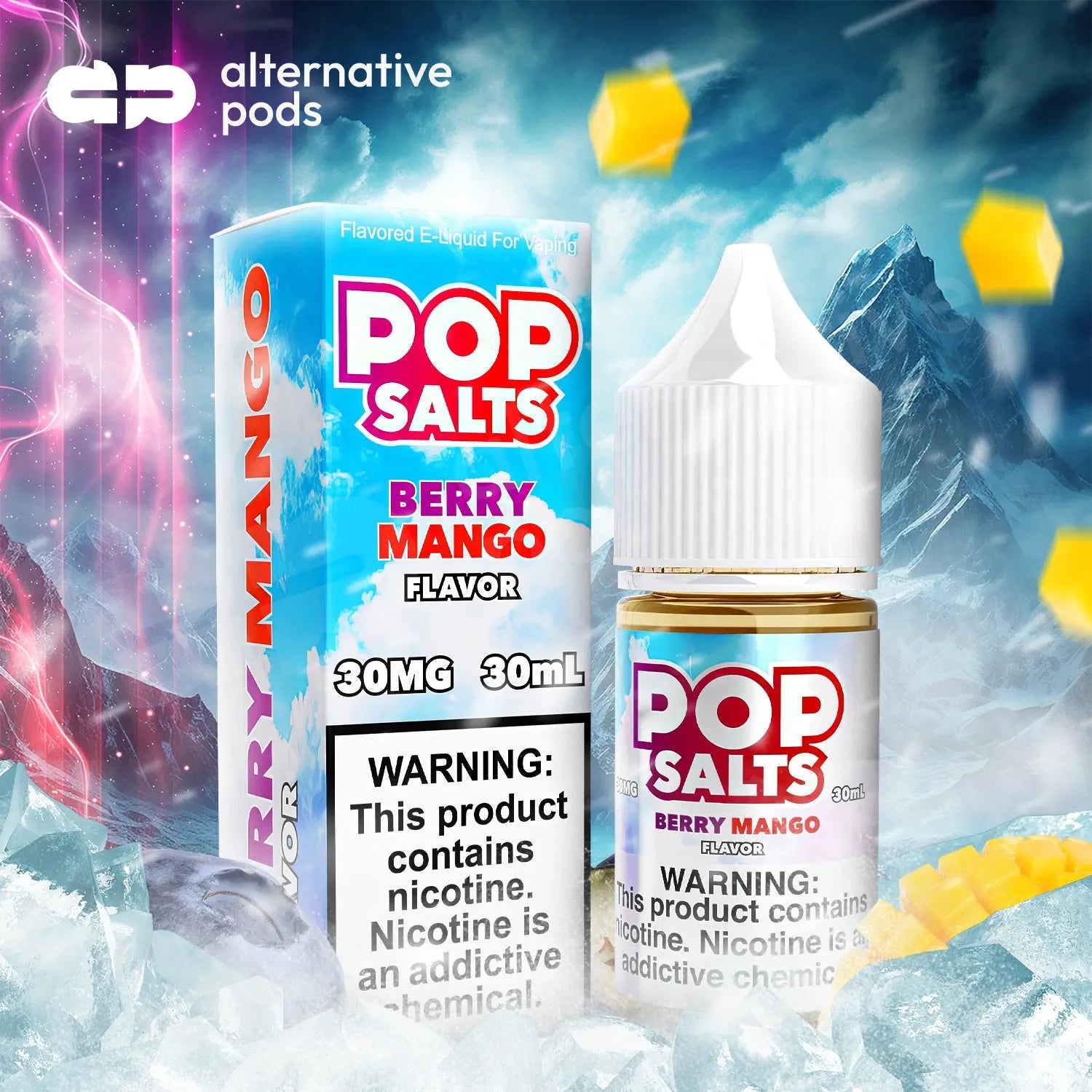 Pop Salts Nicotine Salt E-Liquid By Pop Clouds 30ML - Alternative pods | Online Vape & Smoke Shop