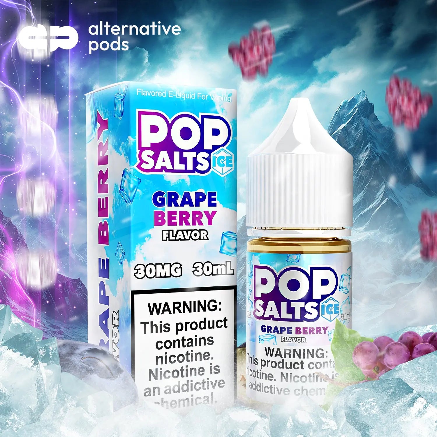 Pop Salts Nicotine Salt E-Liquid By Pop Clouds 30ML - Alternative pods | Online Vape & Smoke Shop