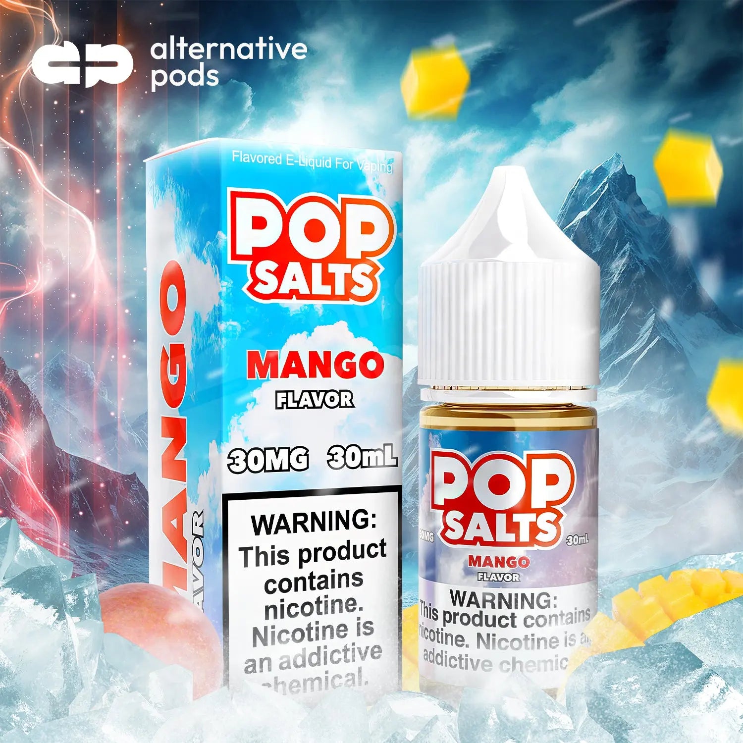 Pop Salts Nicotine Salt E-Liquid By Pop Clouds 30ML - Alternative pods | Online Vape & Smoke Shop