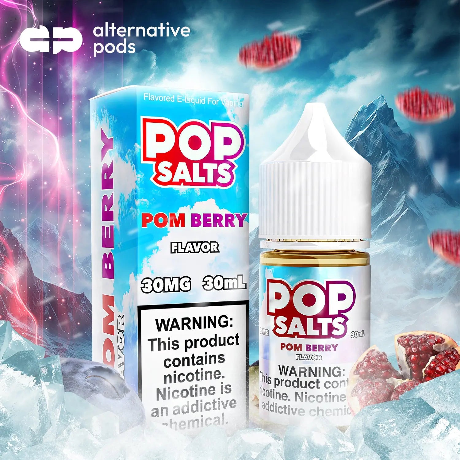 Pop Salts Nicotine Salt E-Liquid By Pop Clouds 30ML - Alternative pods | Online Vape & Smoke Shop