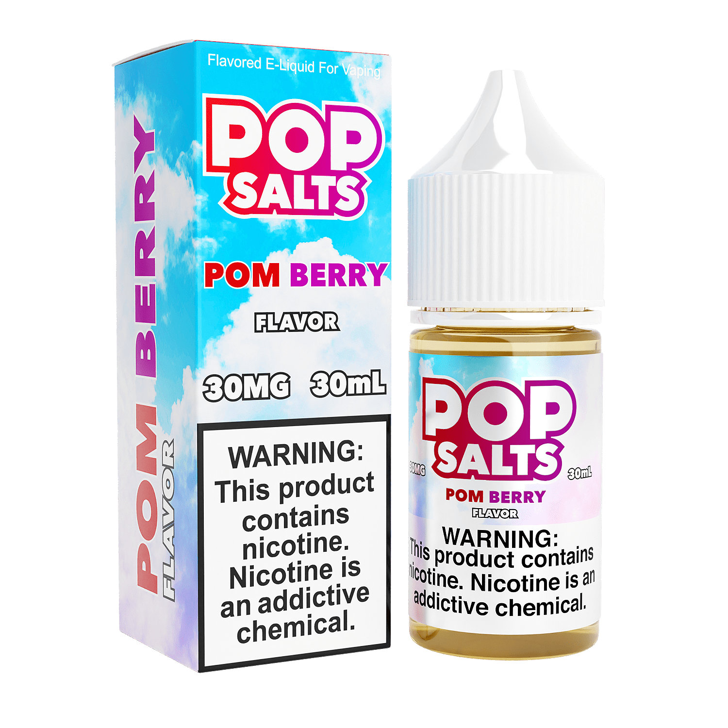 Pop Salts Nicotine Salt E-Liquid By Pop Clouds 30ML Pom Berry 
