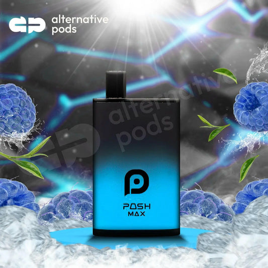 Posh Max 0% Zero Nicotine Disposable Vape - Blue Raspberry Ice 