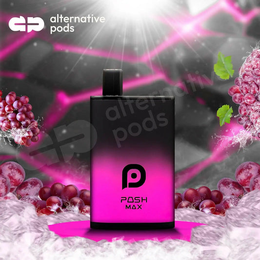 Posh Max 0% Zero Nicotine Disposable Vape - Grapes Ice 