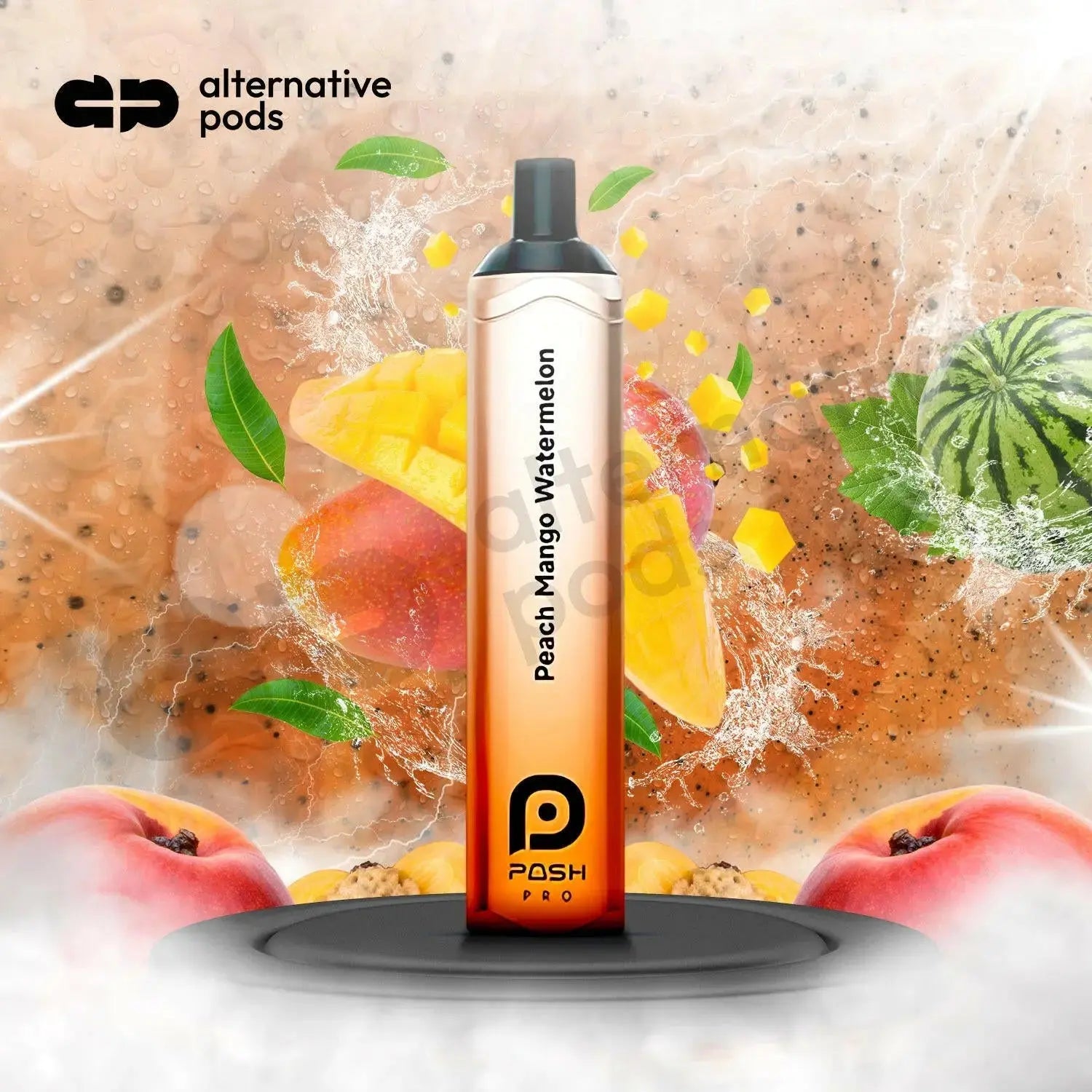 Posh Pro 5500 Puffs Disposable Vape - Peach Mango Watermelon 