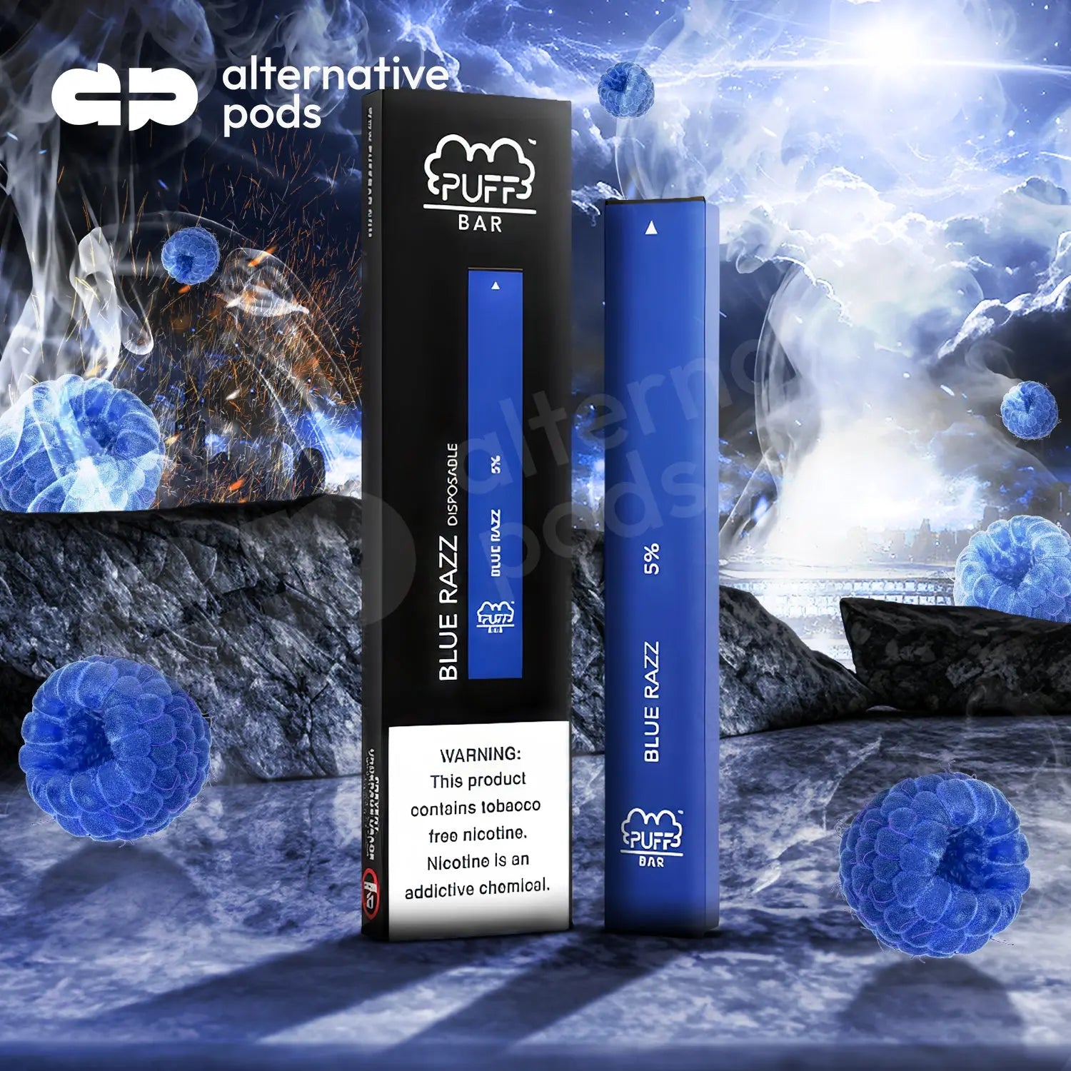 Puff Bar Plus Disposable Vape - Blue Razz 