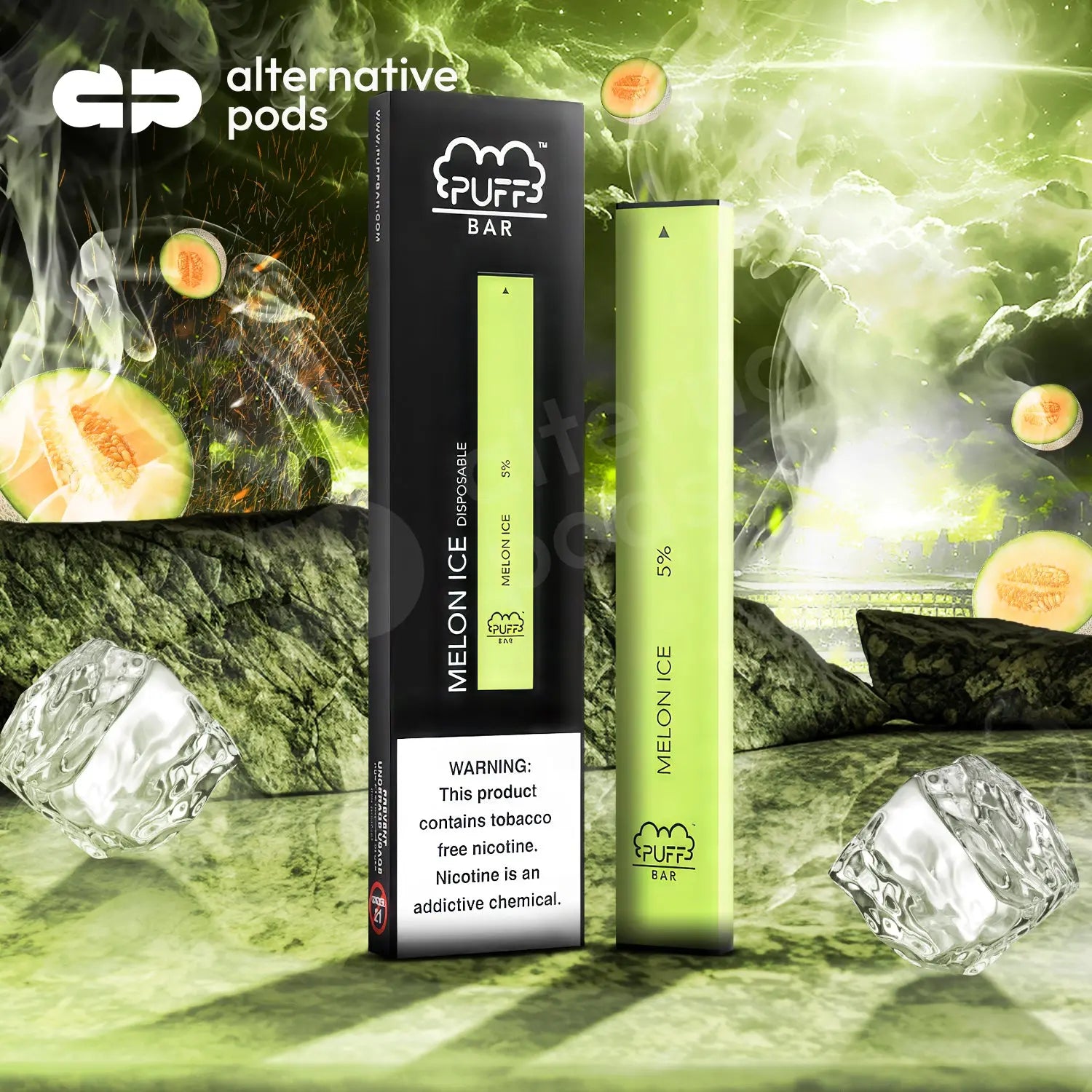Puff Bar Plus Disposable Vape - Melon Ice 