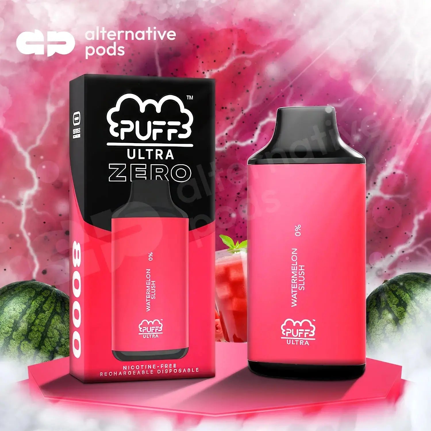Puff Ultra 0% Zero Nicotine Disposable 8,000 Puffs 8k puffs - Alternative pods | Online Vape & Smoke Shop