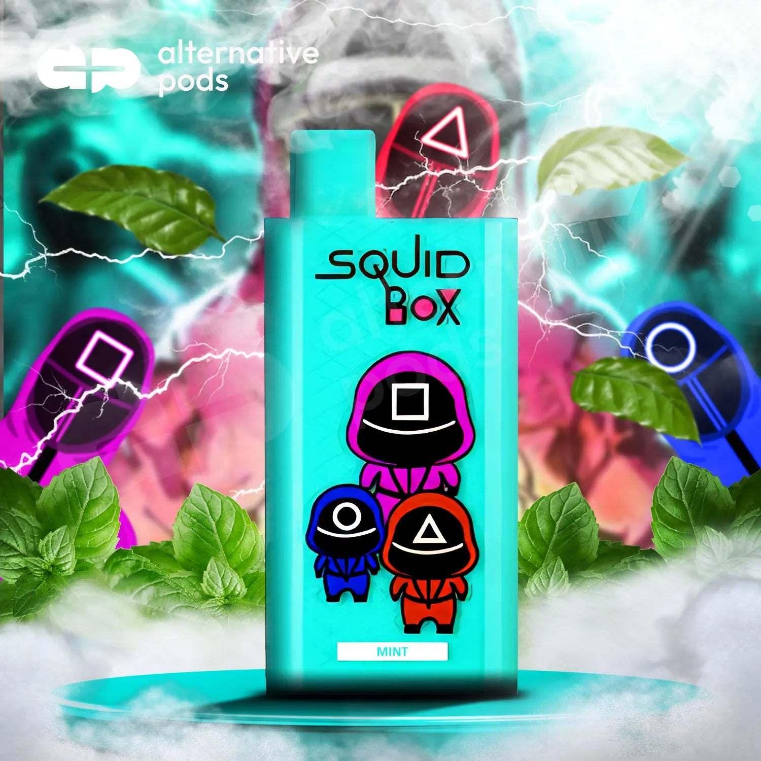 R and M Squid Box Disposable Vape - Mint 