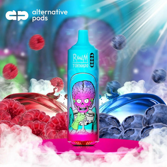 R and M Tornado 9000 Puffs Disposable Vape - Blueberry Raspberry