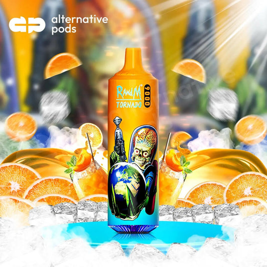 R and M Tornado 9000 Puffs Disposable Vape - Orange Soda