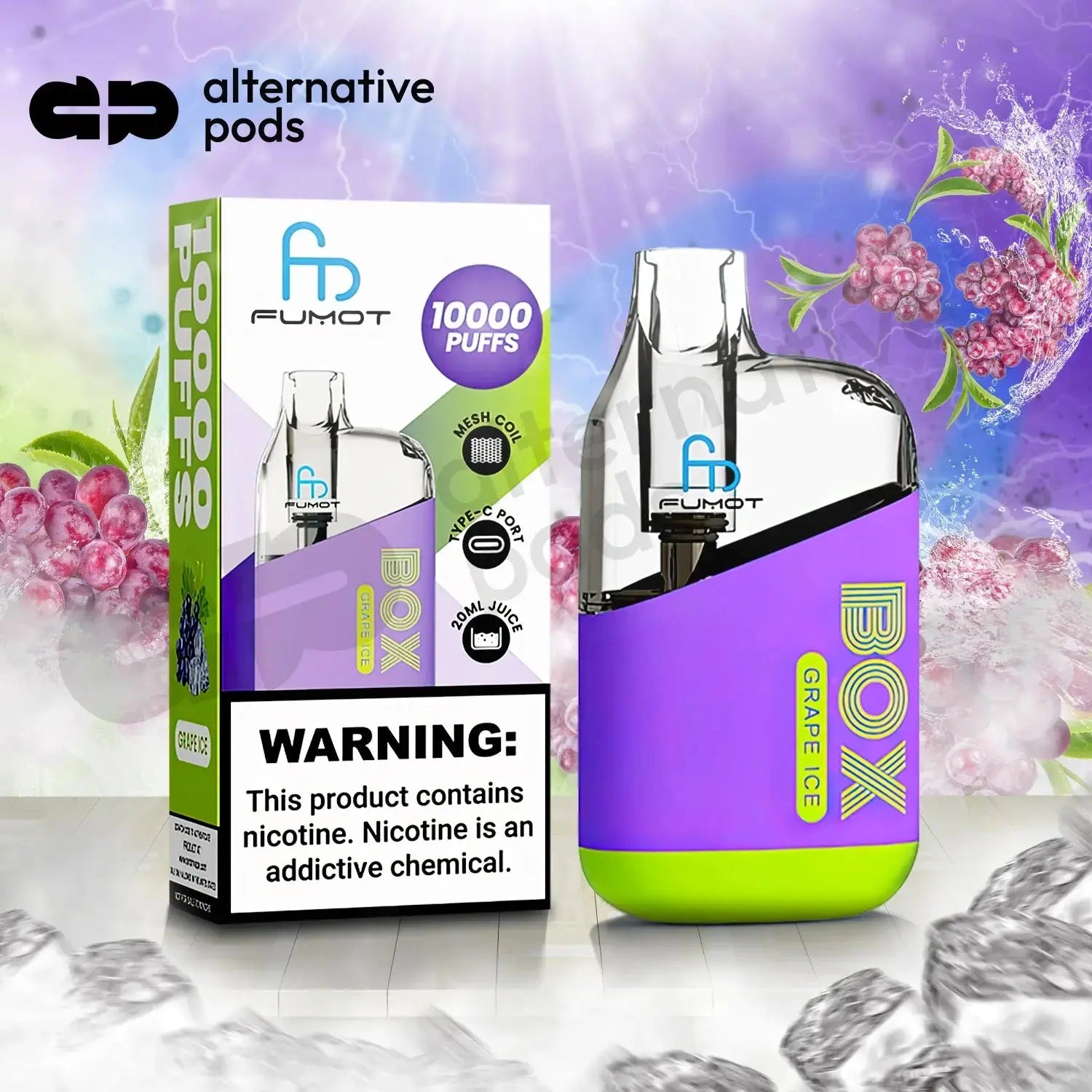 R and M Tornado Box 10K Vape 5% - Alternative pods | Online Vape & Smoke Shop