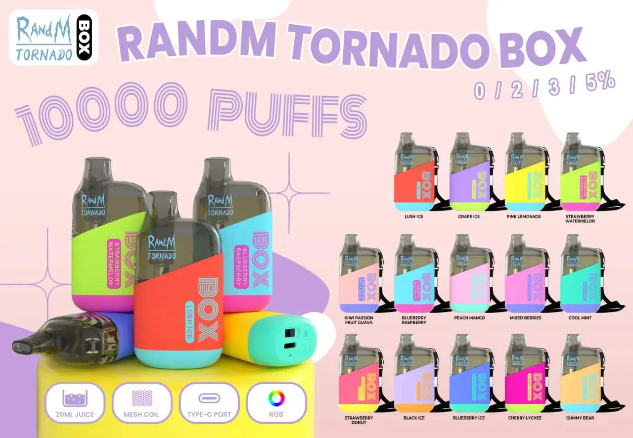 R and M Tornado Box 10K Vape 5% - Alternative pods | Online Vape & Smoke Shop