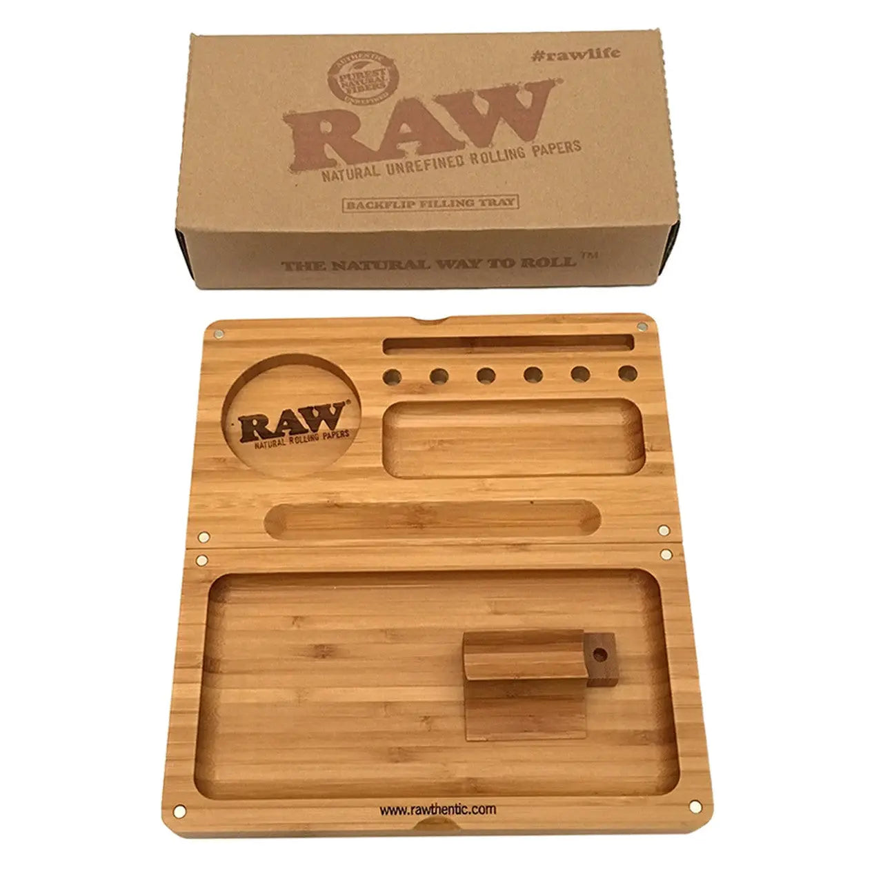 RAW  Bamboo Rolling Tray - Magnetic Flip - Alternative pods | Online Vape & Smoke Shop