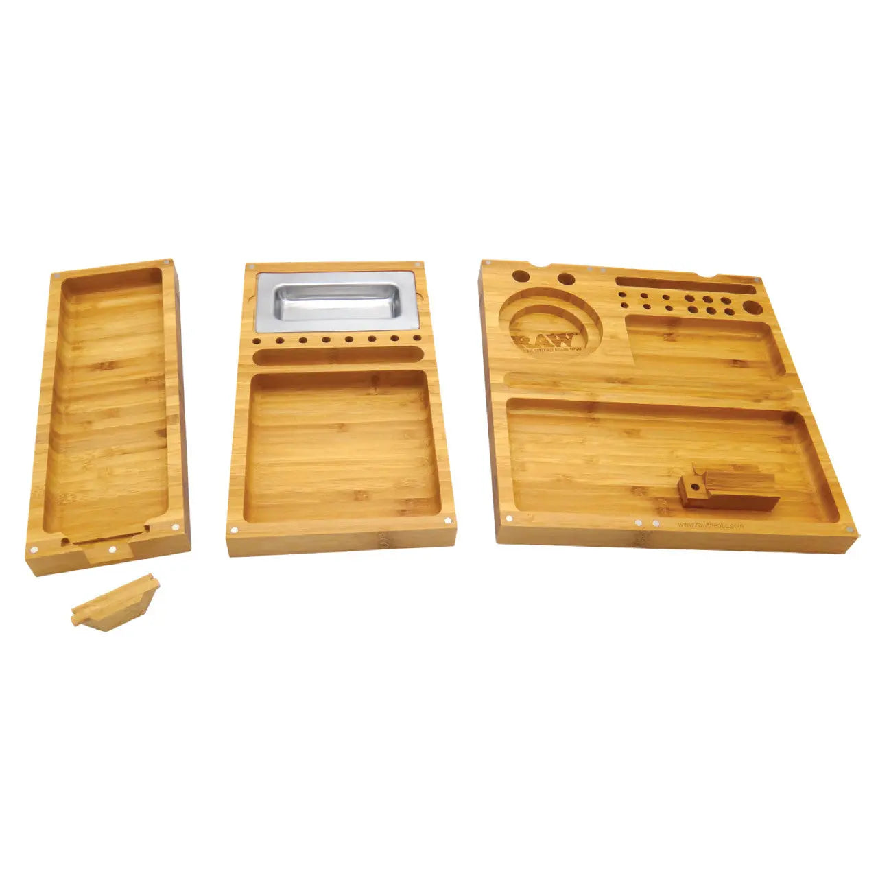 RAW Bamboo Rolling Tray - Triple Flip - Alternative pods | Online Vape & Smoke Shop