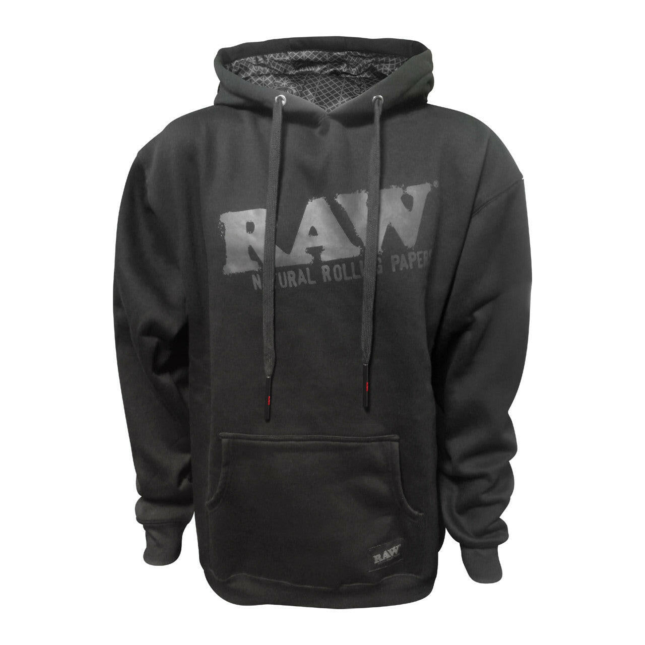 RAW Black Logo Hoodie - Black 