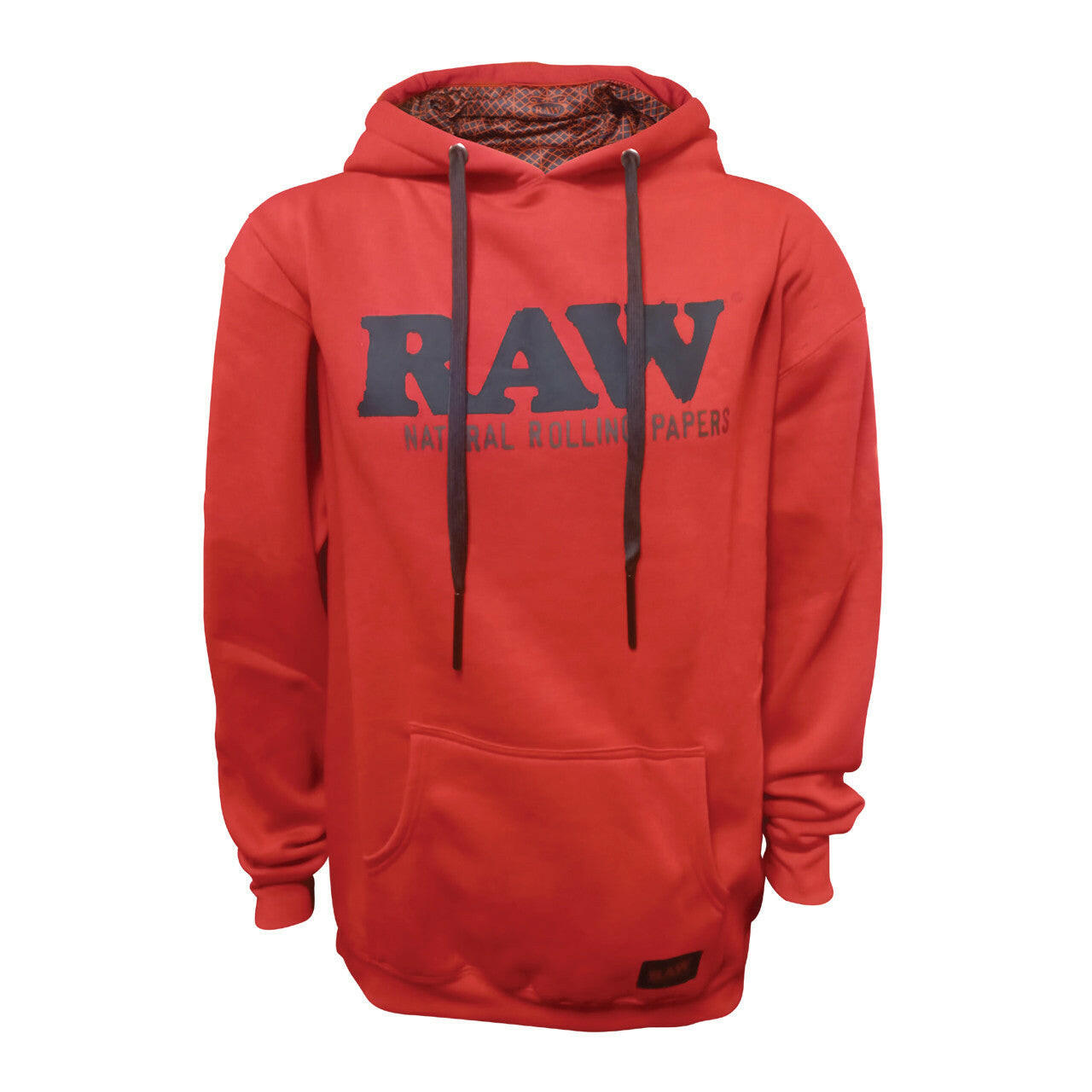 RAW Black Logo Hoodie - Red 