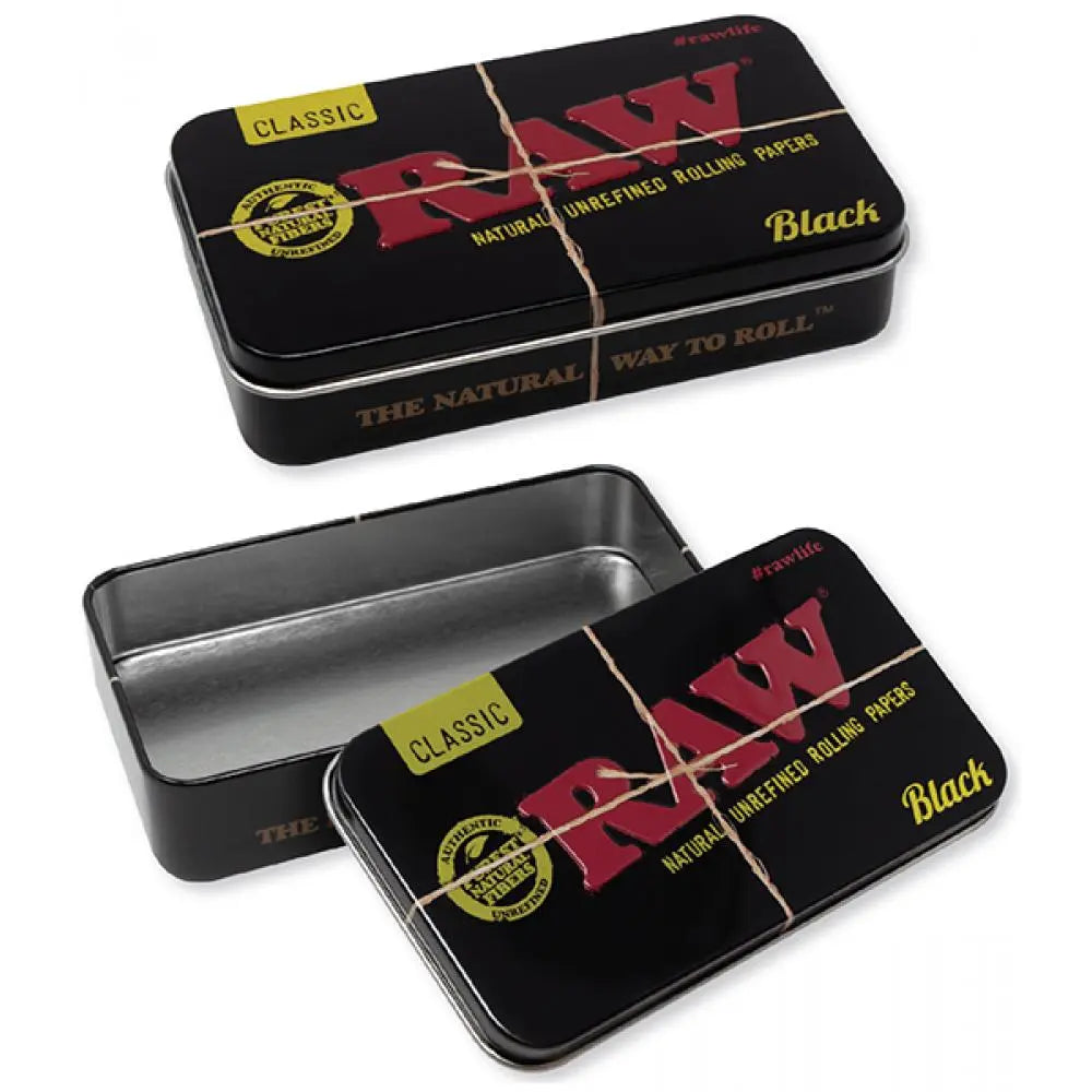 RAW Black Metal Tin Box - Alternative pods | Online Vape & Smoke Shop