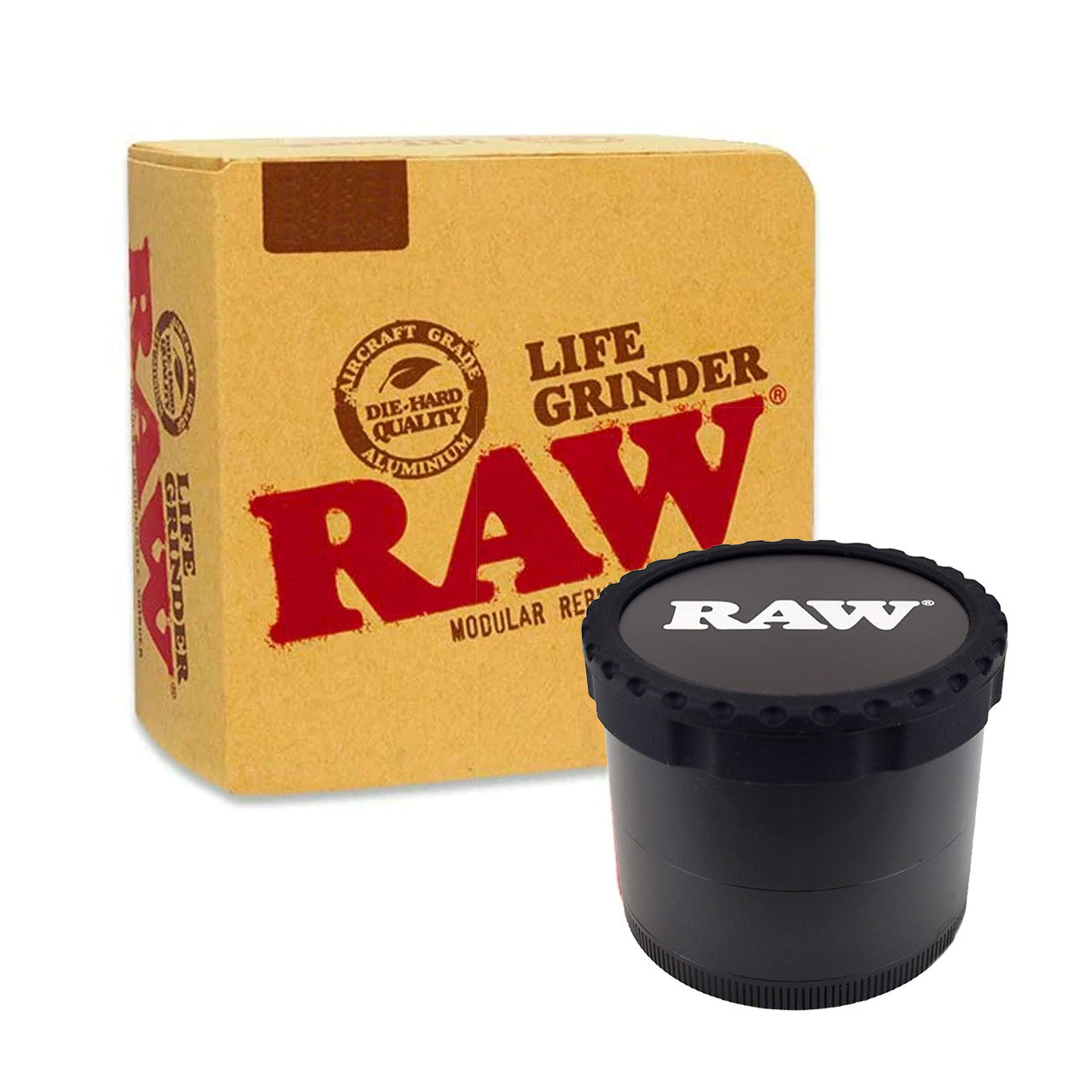 RAW 4 Piece Life Grinder - Black 