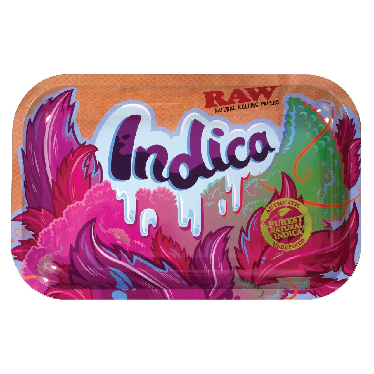 RAW Metal Rolling Tray Indica Design - Small - Alternative pods | Online Vape & Smoke Shop