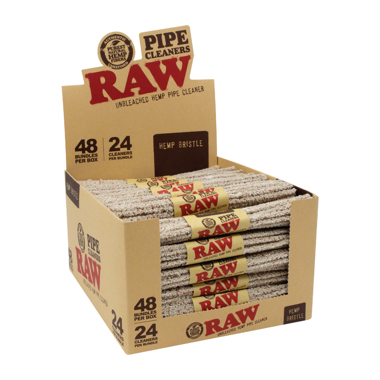 RAW Pipe Cleaner Bundle (24ct) - Hemp Bristle 