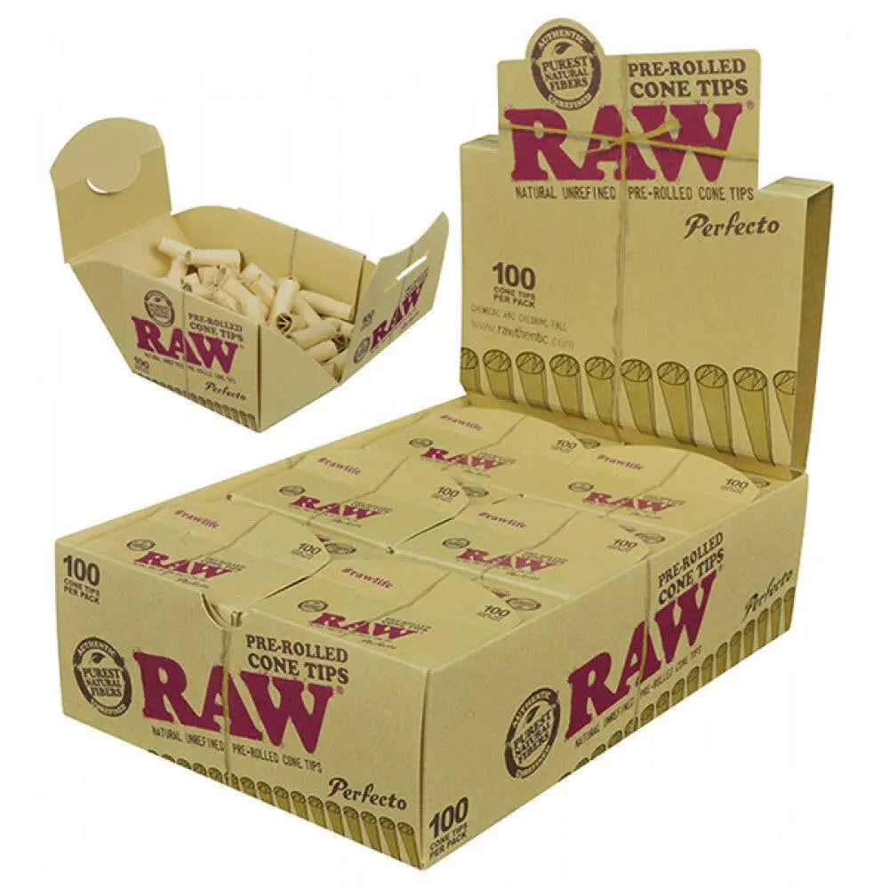 RAW - Pre-Rolled Tips Perfecto Cone 100ct - Alternative pods | Online Vape & Smoke Shop