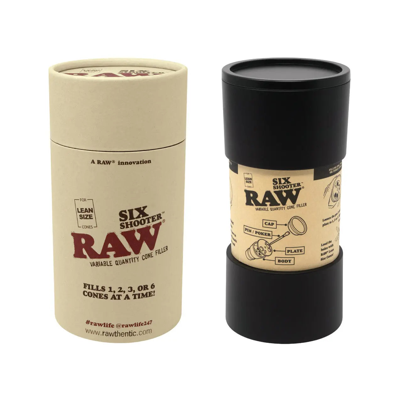 RAW Six Shooter Cone Filler - Lean Size - Alternative pods | Online Vape & Smoke Shop