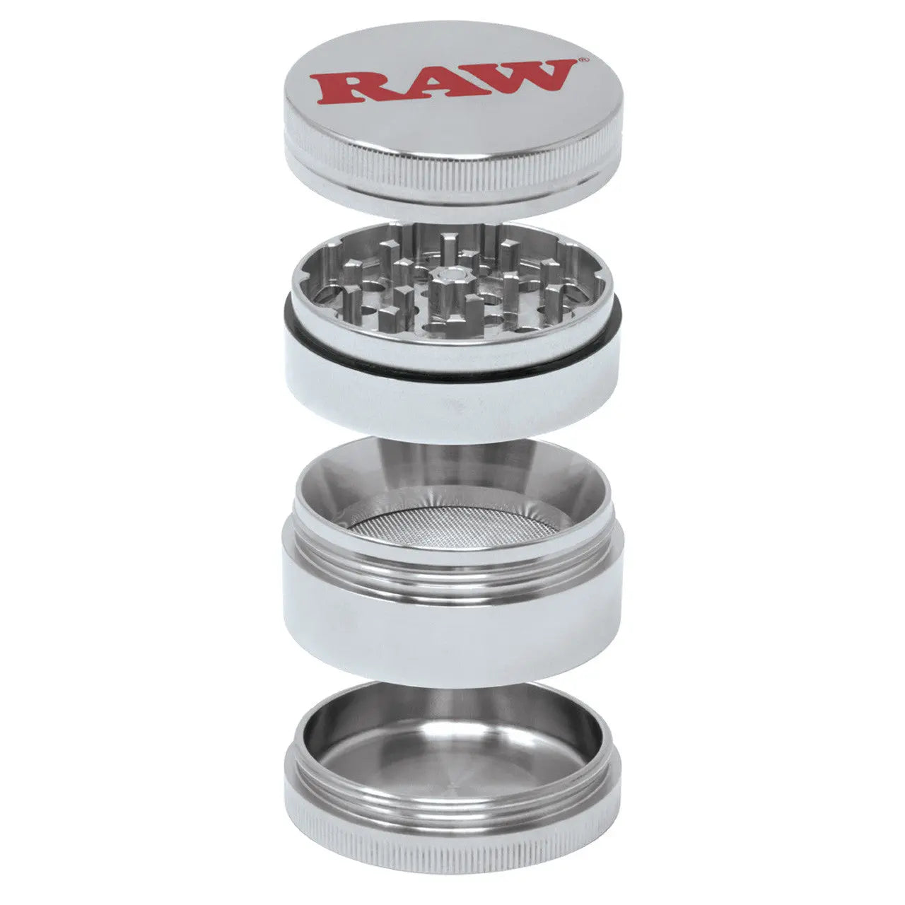 RAW Stainless Steel Shredder - 60mm 4-Part Grinder - Alternative pods | Online Vape & Smoke Shop