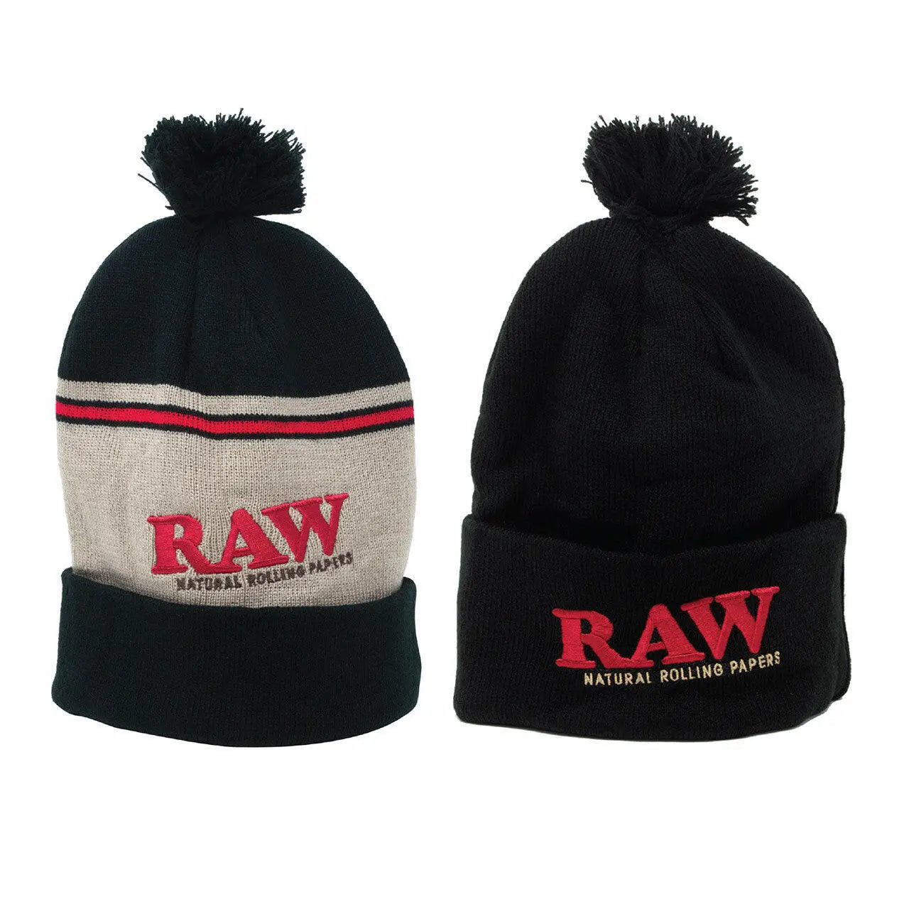 RAW X Rolling Papers Pom Pom Winter Beanie - Alternative pods | Online Vape & Smoke Shop