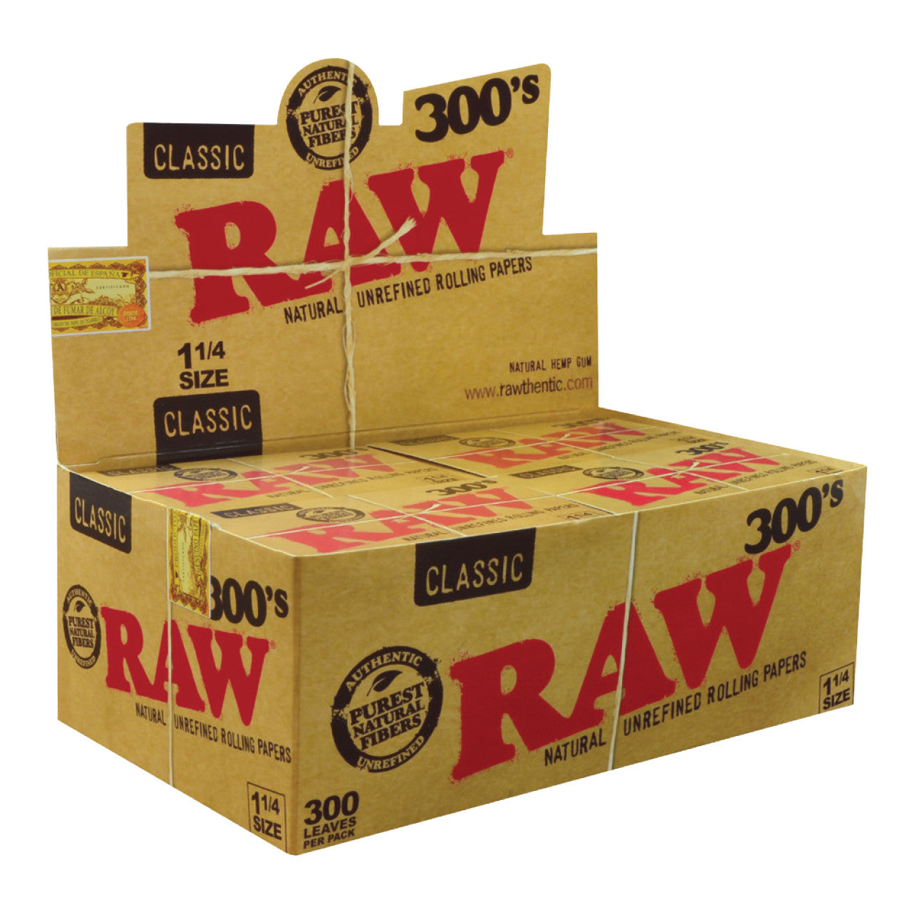 RAW Classic Rolling Papers - 300's 1¼ (20ct)
