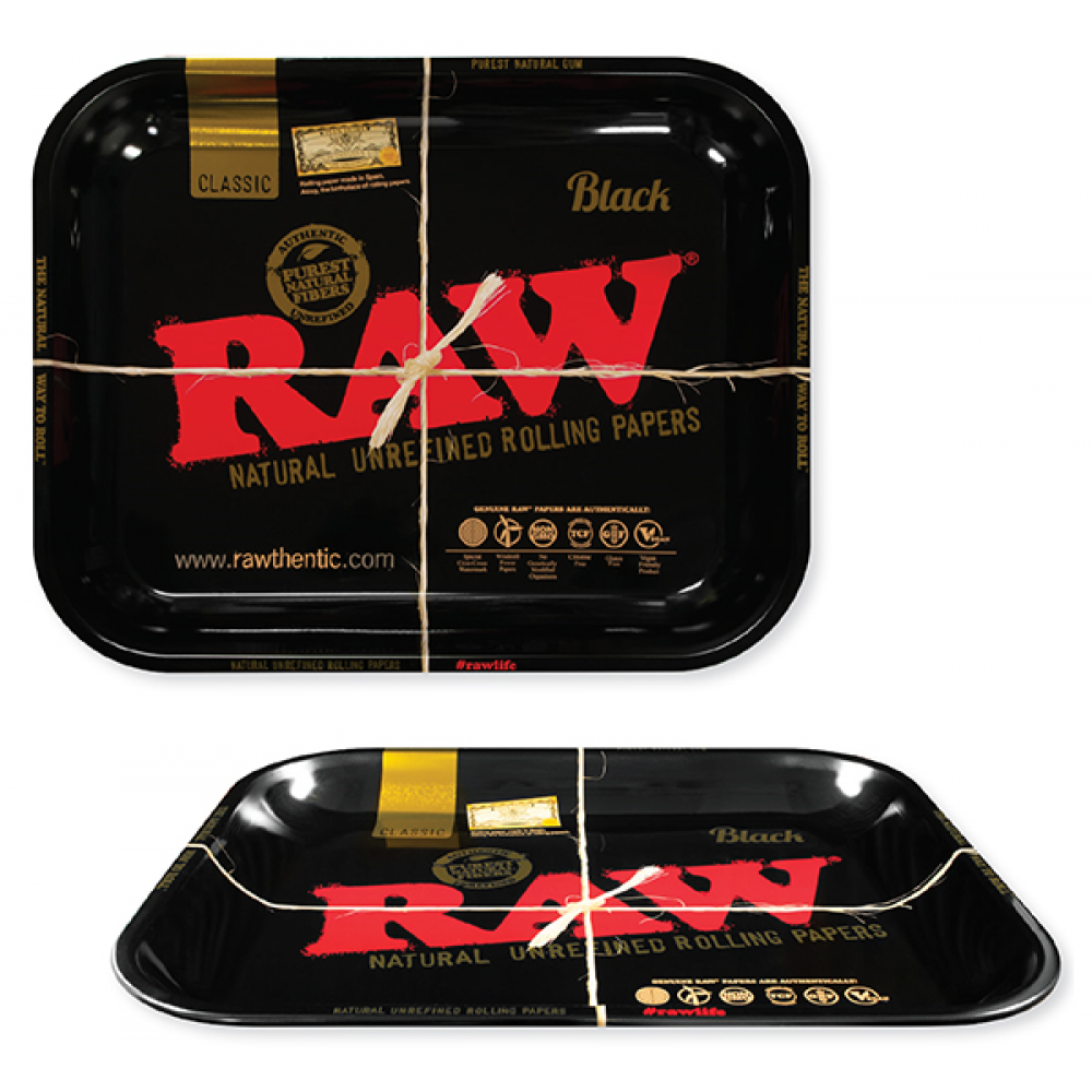 RAW Black Rolling Metal Tray