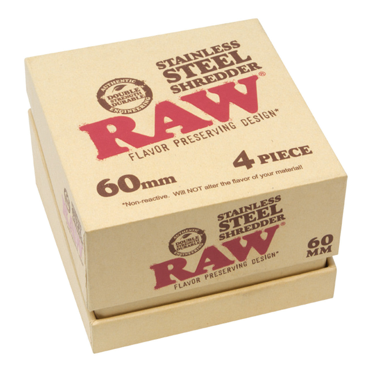 RAW Stainless Steel Shredder - 60mm 4-Part Grinder