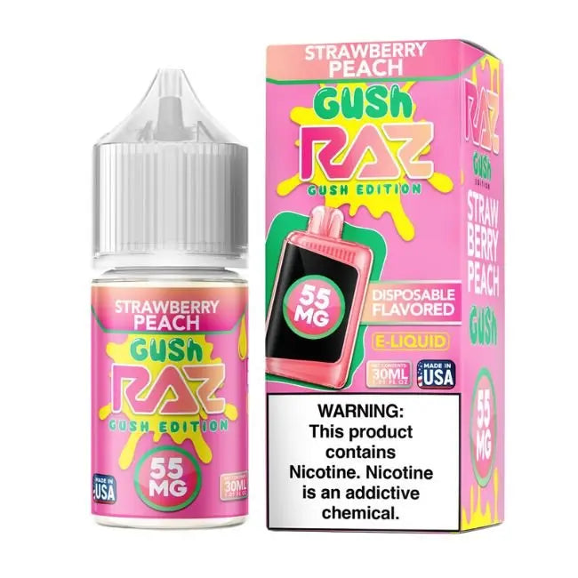 RAZ Gush Edition E-Liquid 30ml - Strawberry Peach Gush 