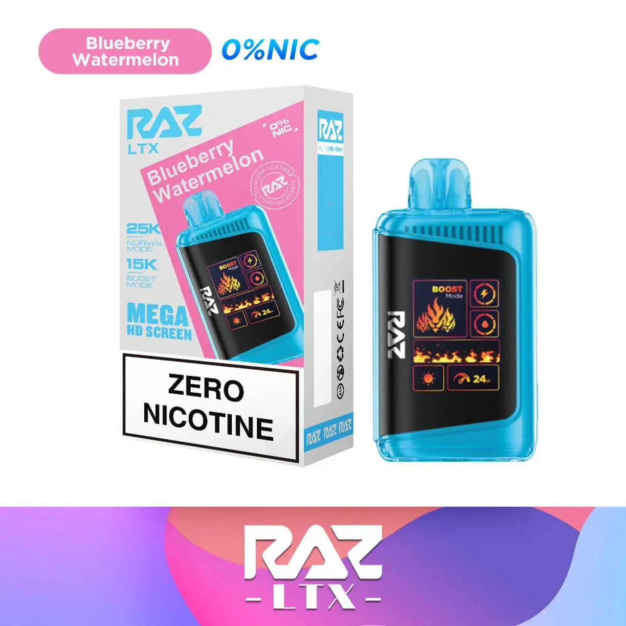 RAZ LTX 25000 Zero Nicotine - Blueberry Watermelon 