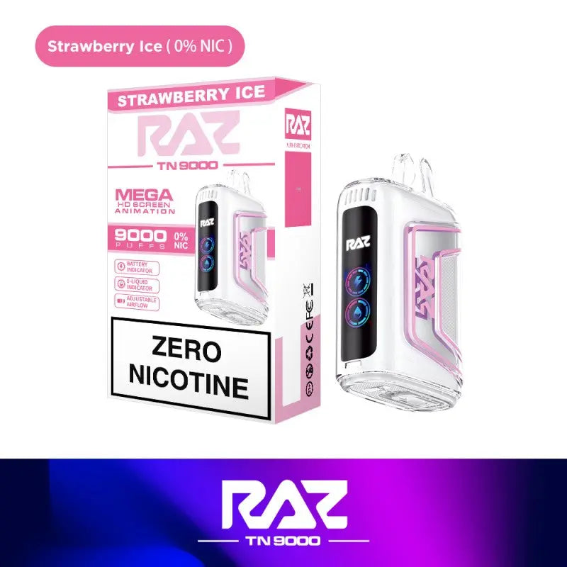 RAZ TN9000 Disposable 0% Geek Vape - Strawberry Ice 