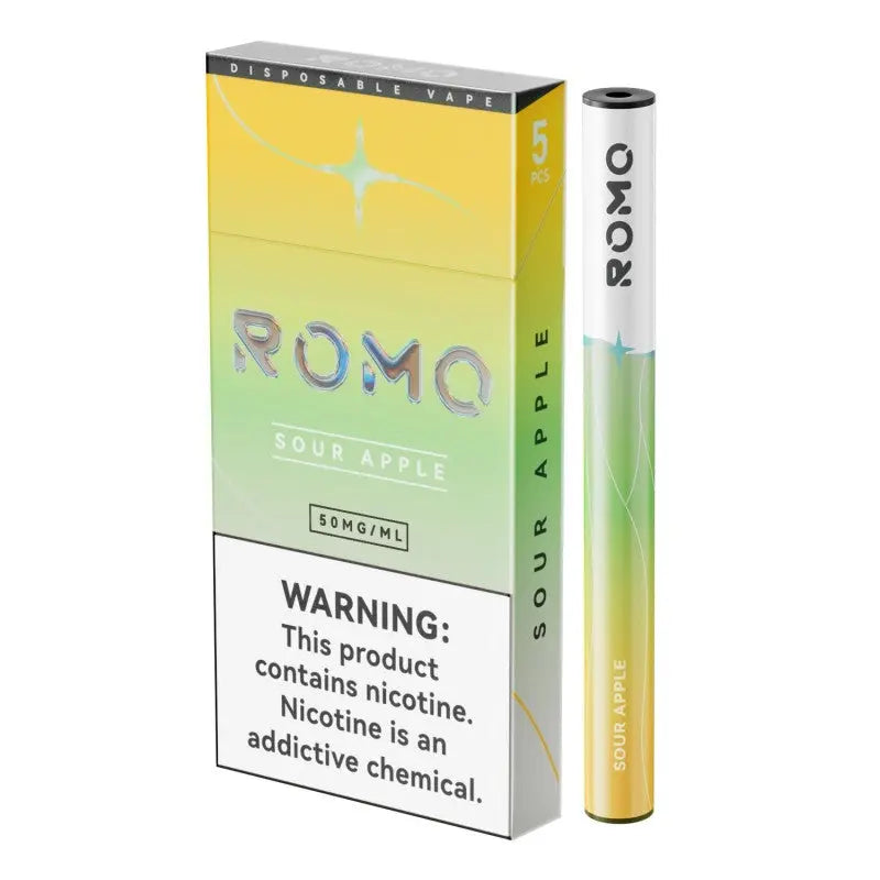 ROMO 5pk Disposable 5% - Sour Apple 