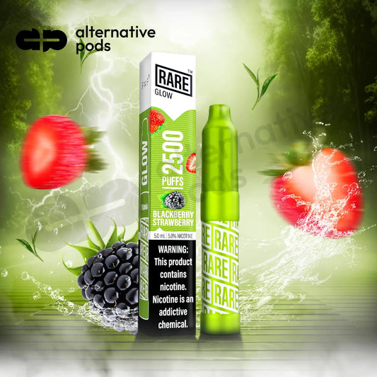 Rare Glow 2500 Puffs Disposable Vape - Blackberry Strawberry 