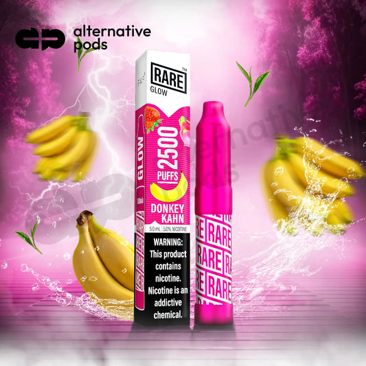 Rare Glow 2500 Puffs Disposable Vape - Donkey KAHN 