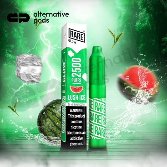 Rare Glow 2500 Puffs Disposable Vape - Lush Ice 