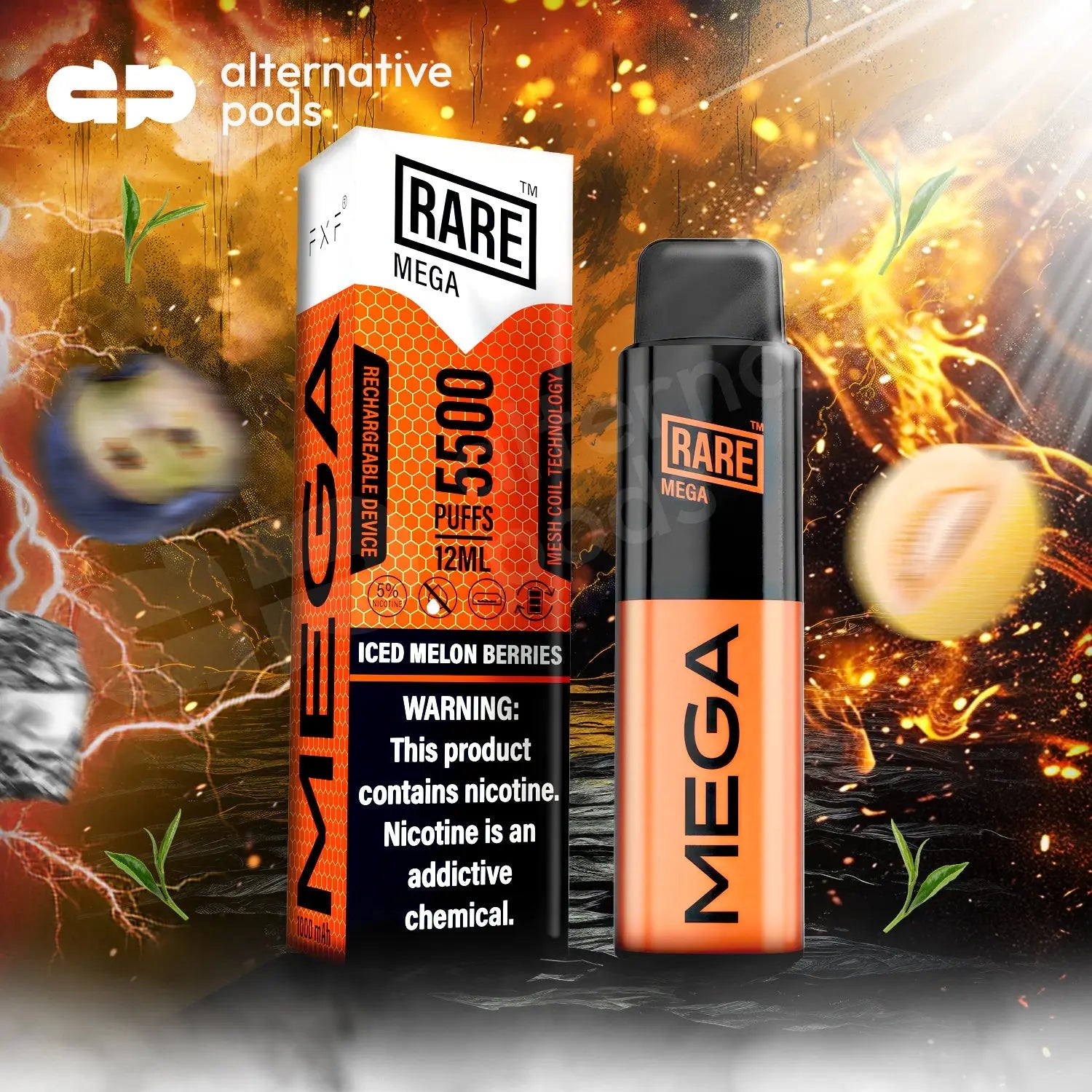 Rare Mega 5500 Puffs Disposable Vape - Alternative pods | Online Vape & Smoke Shop