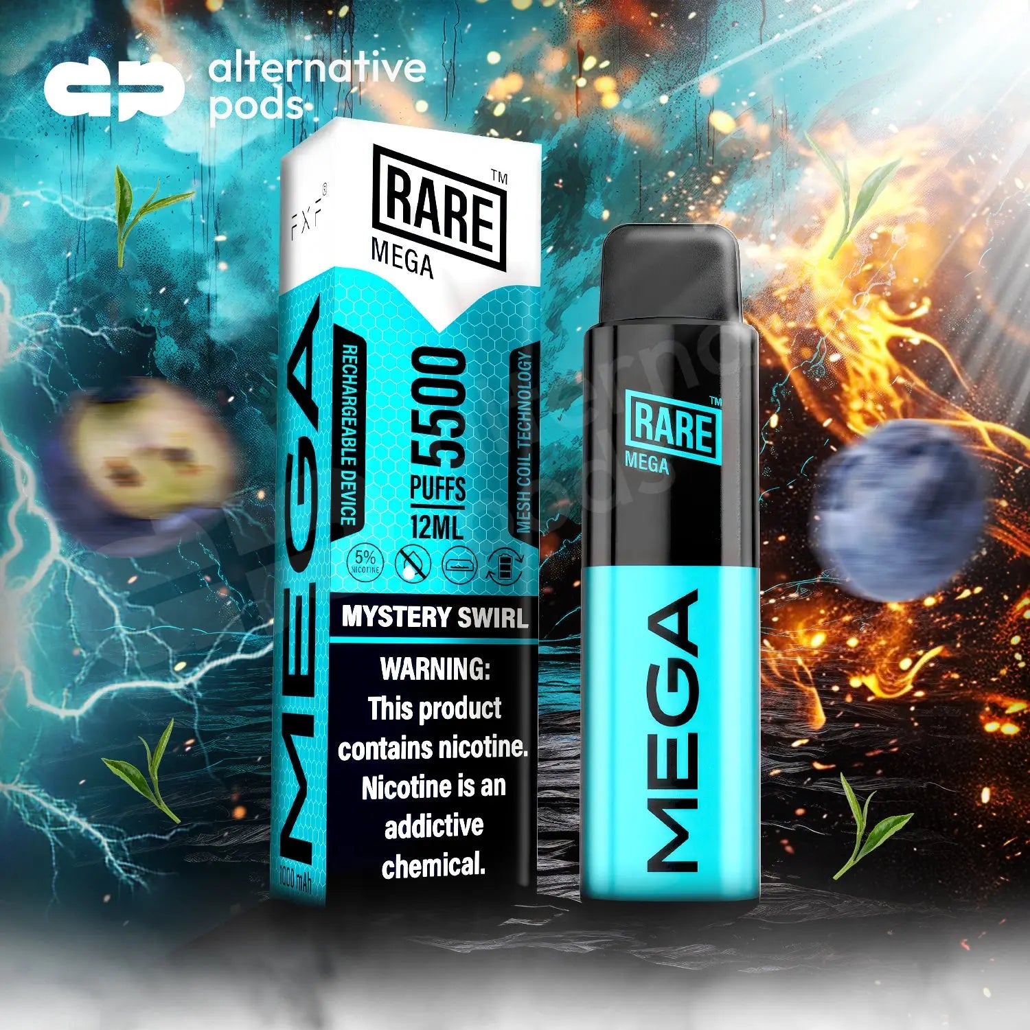 Rare Mega 5500 Puffs Disposable Vape - Alternative pods | Online Vape & Smoke Shop