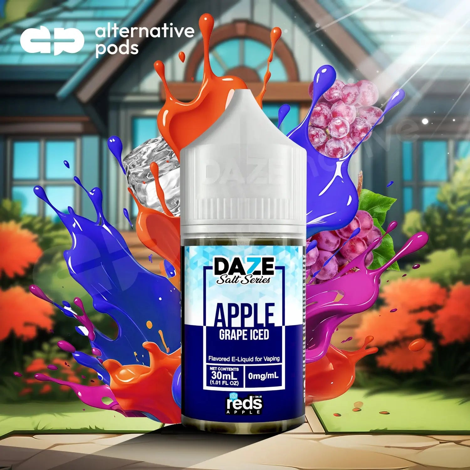 Reds Apple Salt Series Iced Tobacco Free Nicotine Salt E-Liquid By 7 Daze 30ML 7 Daze - Apple Grape Iced 