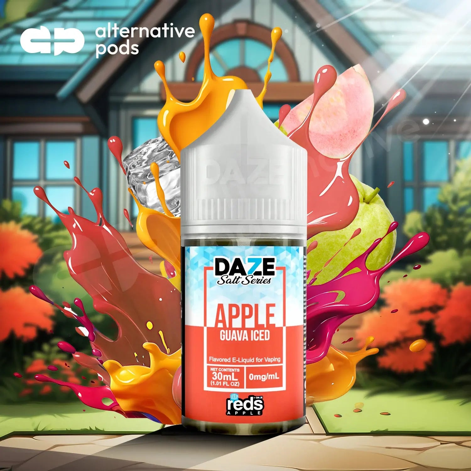 Reds Apple Salt Series Iced Tobacco Free Nicotine Salt E-Liquid By 7 Daze 30ML 7 Daze - Apple Guava Iced 