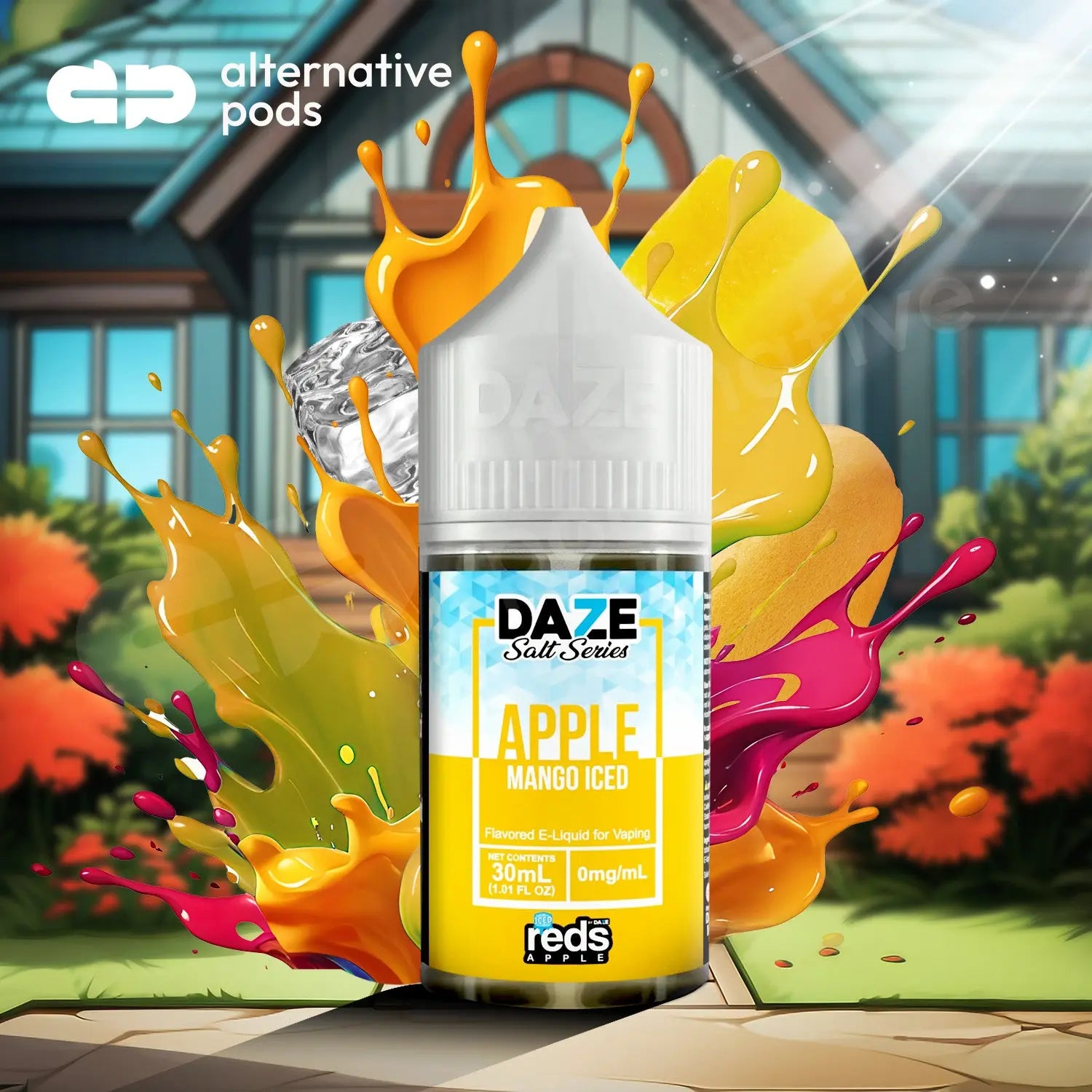 Reds Apple Salt Series Iced Tobacco Free Nicotine Salt E-Liquid By 7 Daze 30ML 7 Daze - Apple Mango Iced 