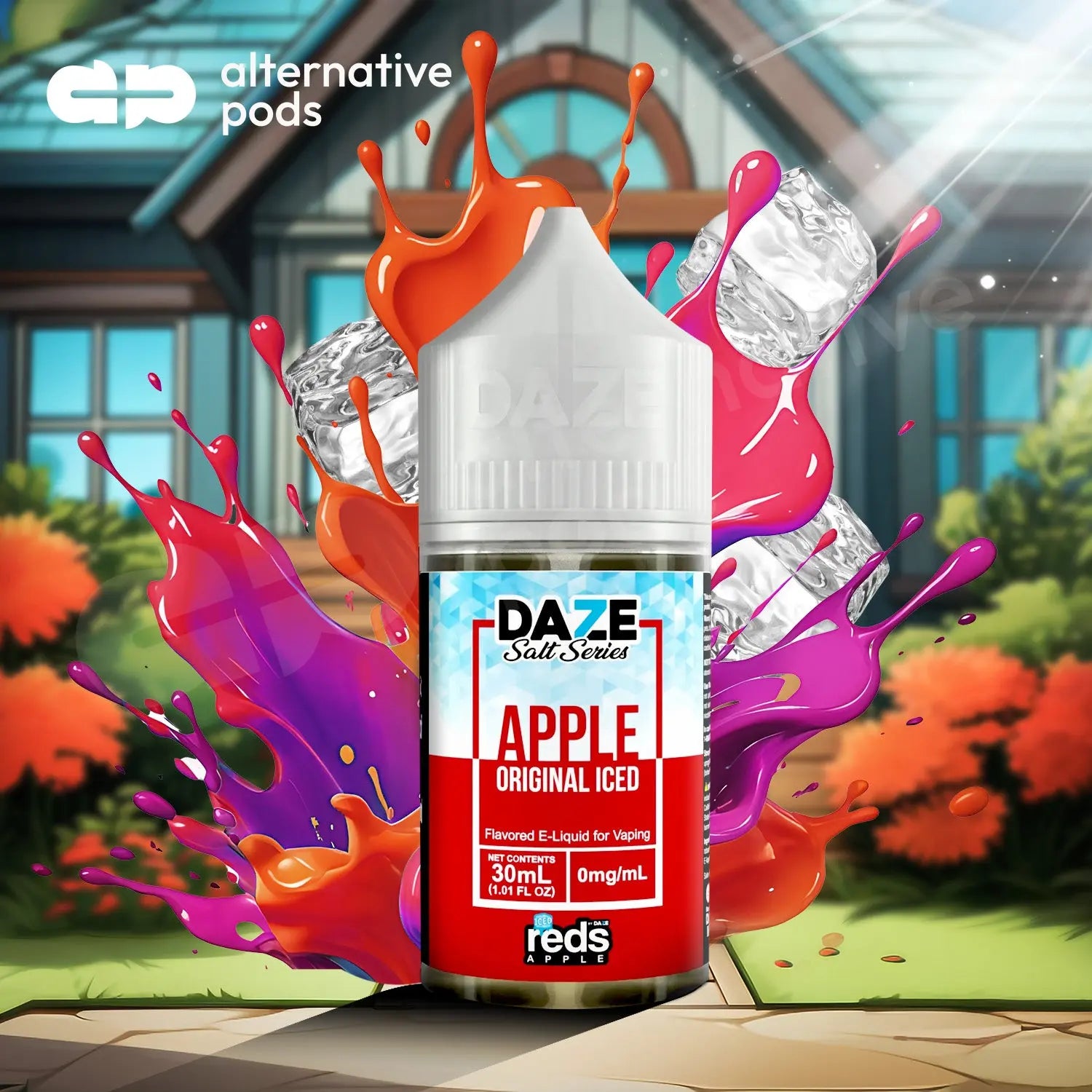 Reds Apple Salt Series Iced Tobacco Free Nicotine Salt E-Liquid By 7 Daze 30ML 7 Daze - Apple Original Iced 