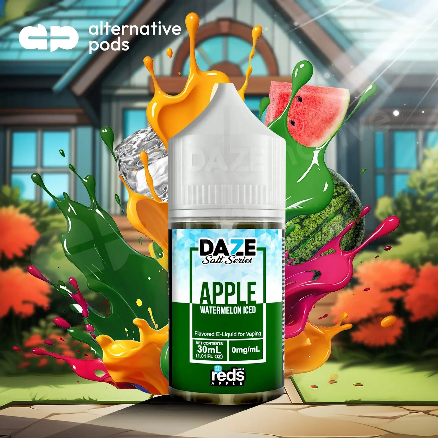 Reds Apple Salt Series Iced Tobacco Free Nicotine Salt E-Liquid By 7 Daze 30ML 7 Daze - Apple Watermelon Iced 